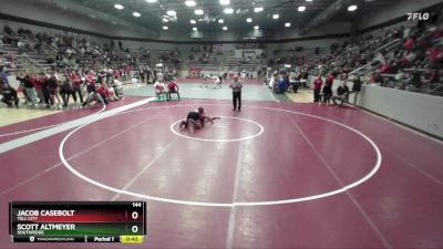 144 lbs 5th Place Match - Jacob Casebolt, Tell City vs Scott Altmeyer, Southridge