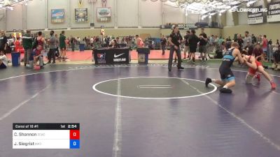 79 kg Consi Of 16 #1 - Colin Shannon, DCAC vs Jared Siegrist, Mat-Town USA