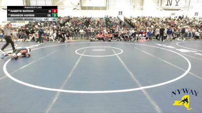 88 lbs Champ. Round 1 - Kamryn Watson, 518 Grapplers vs Branson Havens, Club Not Listed