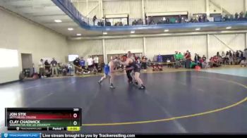 285 lbs Champ. Round 2 - Clay Chadwick, Washington And Lee University vs Jon Stix, Gettysburg College