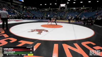 125 lbs Semifinal - Lydia Dong, Salina-Central vs Maia Dolinar, Kansas City-Piper