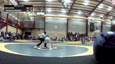 130 lbs Quarterfinal - Kyah Leyba, Broken Arrow vs Brynlee Sorensen, Layton Hs