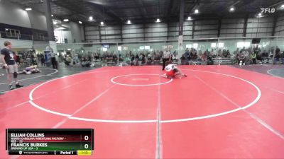 138 lbs Round 2 (4 Team) - Elijah Collins, NORTH CAROLINA WRESTLING FACTORY - RED vs Francis Burkes, GROUND UP USA