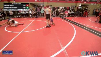 80 lbs Semifinal - Creede Prier, Vian Wrestling Club vs Vincent Gustason, Team Tulsa Wrestling Club