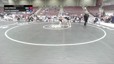 138 lbs Round 1 (3 Team) - Lillian Hagemann, Southeast CC vs Anna Spencer, Southwestern Oregon CC