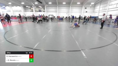 97 lbs Quarterfinal - Reily Karasevicz, Waterford, CT vs Dane Raveis, Southside WC