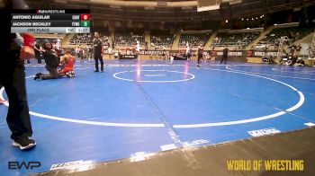 96 lbs 2nd Place - Antonio Aguilar, Central Valley Bengals vs Jackson Beckley, Team Tulsa Wrestling Club