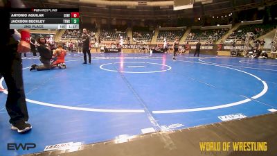 96 lbs 2nd Place - Antonio Aguilar, Central Valley Bengals vs Jackson Beckley, Team Tulsa Wrestling Club