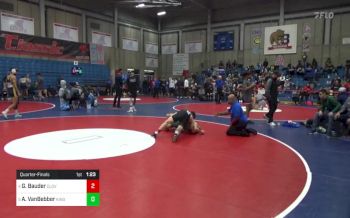 132 lbs Quarterfinal - Gavin Bauder, Clovis North vs Alek VanBebber, Kingsburg