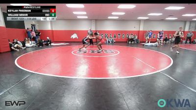 119 lbs Semifinal - Keylan Freeman, Skiatook Youth Wrestling vs William Minor, Woodland Wrestling Club
