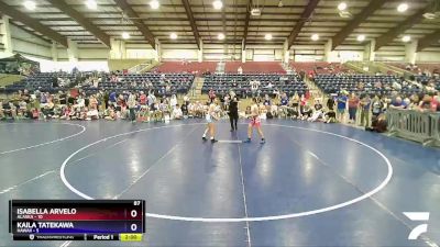 87 lbs Round 2 (8 Team) - Isabella Arvelo, Alaska vs Kaila Tatekawa, Hawaii