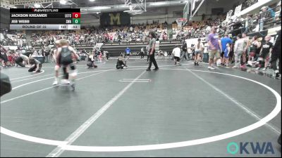 52 lbs Round Of 32 - Jackson Kreamer, Lone Grove Takedown Club vs Jeb Webb, Shelton Wrestling Academy