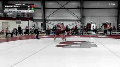 285 lbs Quarterfinal - Brandon Lavasta, New England College vs Benjamin Katz, Springfield