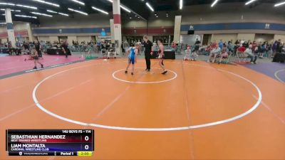 114 lbs Round 1 - Sebasthian Hernandez, Best Trained Wrestling vs Liam Montalta, Cardinal Wrestling Club