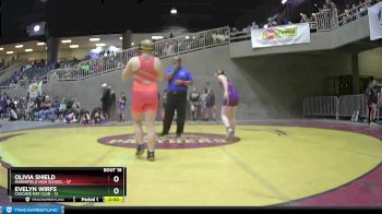 164 lbs Round 1 - Olivia Shield, Marshfield High School vs Evelyn Wirfs, Cascade Mat Club