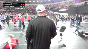80 lbs Champ. Round 1 - Mason Pack, B.A.M Training Center vs Walker Loberg, Victory School Of Wrestling