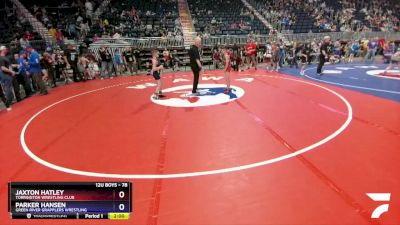 78 lbs Quarterfinal - Jaxton Hatley, Torrington Wrestling Club vs Parker Hansen, Green River Grapplers Wrestling