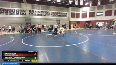 117 lbs Semifinal - Hawk Grow, Bruin Wrestling Club vs Warren Christensen, Champions Wrestling Club