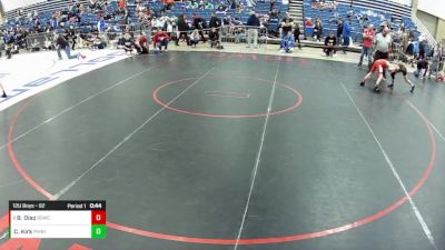 12U Boys - 92 lbs Semis - Boaz Diaz, Big Game Wrestling Club vs Carson Kirk, Pennsylvania