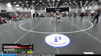 115 lbs Semifinal - Kash Koopmans, Siouxland Wrestling Academy vs Zeke Ranvek, MN Elite Wrestling Club