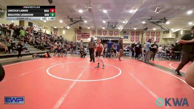 75 lbs Consi Of 4 - Lincoln Lamho, Wagoner Takedown Club vs Braxton Lemmons, Barnsdall Youth Wrestling