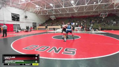 197 lbs Cons. Round 5 - Liam Clark, Palomar vs Armando Sandoval, Cerritos College