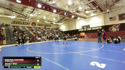 115 lbs Quarterfinal - Nataly Diaz, Sultana vs Evelynn Stafford, Granite Hills