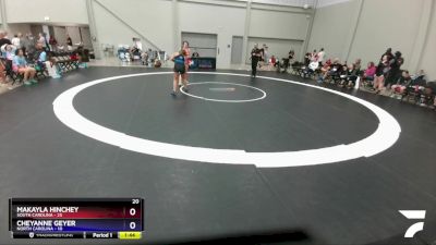 136 lbs Round 5 (10 Team) - Makayla Hinchey, South Carolina vs Cheyanne Geyer, North Carolina