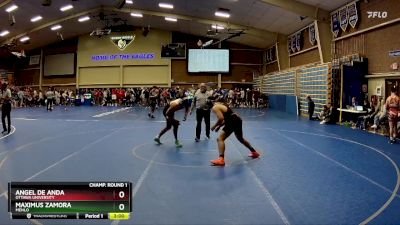 184 lbs Champ. Round 1 - Angel De Anda, Ottawa University vs Maximus Zamora, Menlo