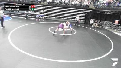 6A 132 lbs Champ. Round 1 - Caleb Jackson, Pleasant Grove vs Boston Richins, Lehi