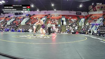 215 lbs Quarterfinals (8 Team) - Bringham Smith, Freeland HS vs Layne O`Neil, Fowlerville HS