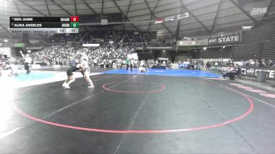 Boys 4A 132 lbs 7th Place Match - Ben Jaime, Mead vs Alika Angeles, Kentridge