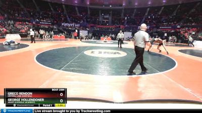 2A 126 lbs Cons. Round 1 - Greco Rendon, Crystal Lake (Central) vs George Hollendoner, Joliet (Catholic Academy)