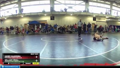 63 lbs Cons. Round 2 - William Crull, Northeastern Wrestling Club vs James Saavedra, Mishawaka Wrestling Club