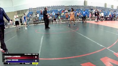 108-115 lbs Round 2 - Deaven Lambers, IL vs Alyssa Driver, IN