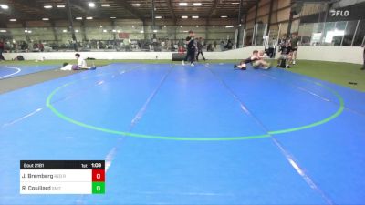 160 lbs Semifinal - Justin Bremberg, Red Roots Wrestling Club vs Ryan Couillard, Smittys Barn