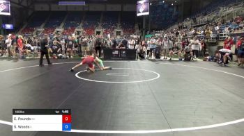 100 lbs Cons 64 #2 - Connor Pounds, Oklahoma vs Symon Woods, Illinois