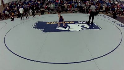 8U Boys - 53 lbs Cons. Round 2 - Milo Mullins, Yorktown Wrestling Club vs Enzo Hillenburg, Bloomington South Wrestling Club