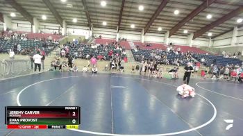 92 lbs Round 1 - Jeremy Carver, Montana vs Evan Provost, Oregon