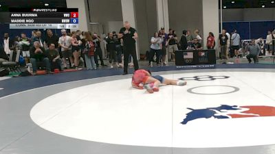 130 lbs Cons. Sub-rd Of 16 - Anna Buurma, WOW Wrestling Club vs Maddie Ngo, Metro West United Wrestling Club