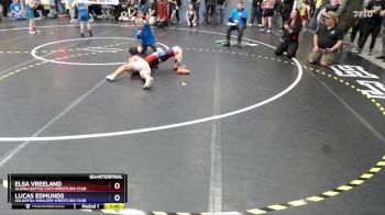 85 lbs Quarterfinal - Elsa Vreeland, Alaska Battle Cats Wrestling Club vs Lucas Edmunds, Soldotna Whalers Wrestling Club