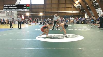 145 lbs Quarterfinal - Braeden Valley, Yale Street Wrestling Club vs Lance Bordeleau, Doughboy