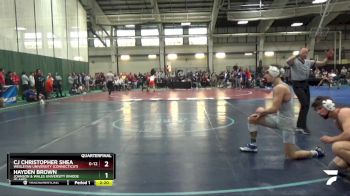 149 lbs Quarterfinal - Hayden Brown, Johnson & Wales University (Rhode Island) vs CJ Christopher Shea, Wesleyan University (Connecticut)