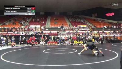 175 lbs Semifinal - Jude Krentz, Topeka-Hayden Hs vs Mason Obanion, Columbus Hs