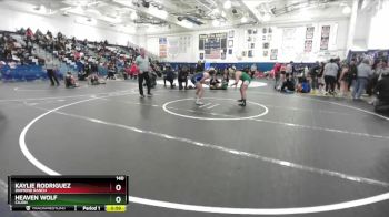 140 lbs Cons. Round 3 - HEAVEN WOLF, Cajon vs Kaylie Rodriguez, Diamond Ranch