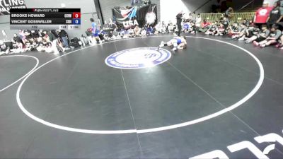 140 lbs Brooks Howard, CVWA - Central Valley Wrestling Association vs Vincent Gosswiller, SDIKWA - San Diego-Imperial Kids Wrestling Association