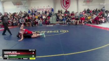 120 lbs Champ. Round 2 - Dominik Ortiz, Central Of Grand Junction vs Reed Goedert, Meeker