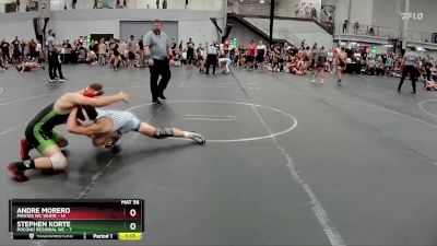 132 lbs Round 1 (8 Team) - Stephen Korte, Pocono Regional WC vs Andre Morero, Pirates WC White