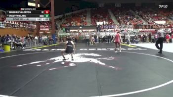 130 lbs Cons. Round 1 - Jacey Willard, Holton Hs vs Maddie Fullerton, Wellington HS