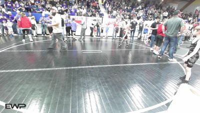 55 lbs Round Of 16 - Stetson Peterson, Cushing Tigers vs Bentley Hodson, Fort Gibson Youth Wrestling